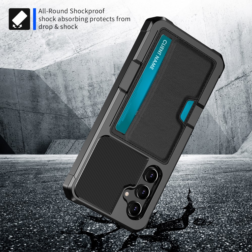  Samsung Galaxy A35 5G Skal Shockproof Med Kortfack Svart