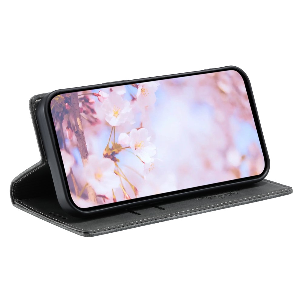  Samsung Galaxy A55 5G Fodral Mandala Flip Läder Grå