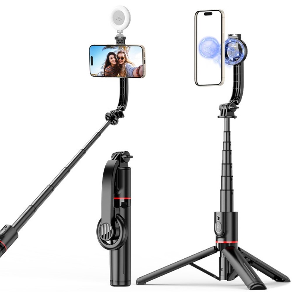  Tripod Selfie Stick MagSafe Aluminium 104 cm Svart