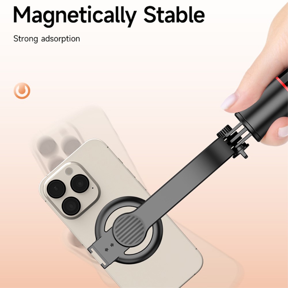  Tripod Selfie Stick MagSafe Aluminium 104 cm Svart