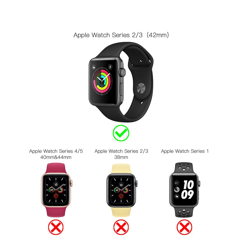 ShellBox ShellBox Armband Apple Watch 42 mm Vattentätt Skal Svart