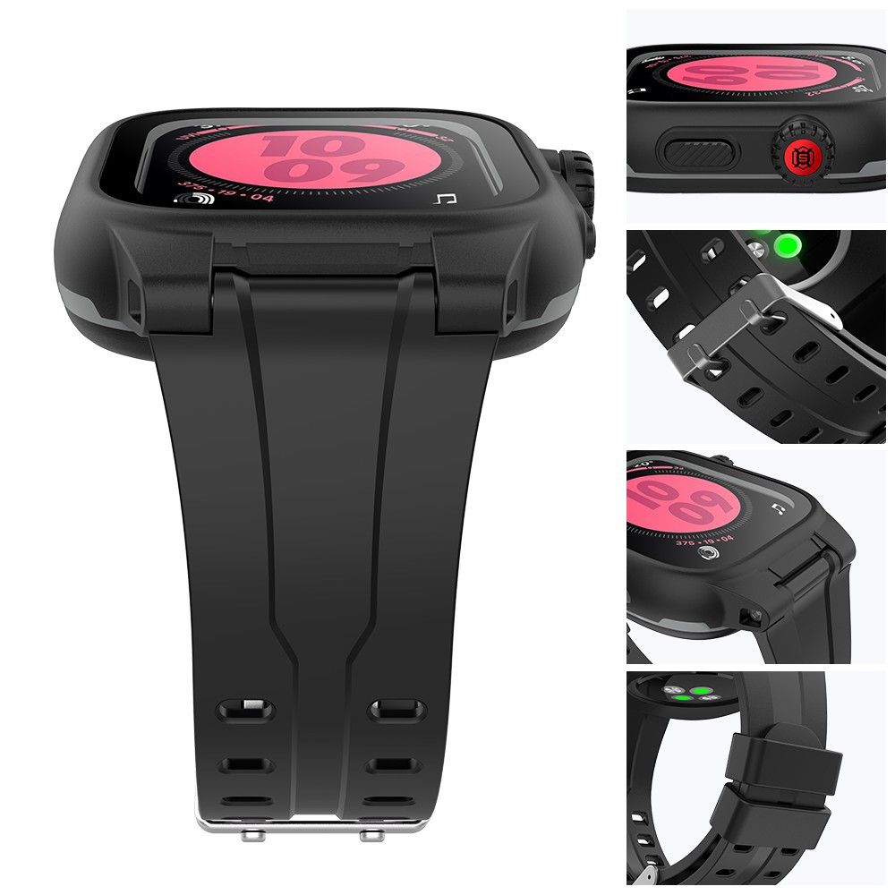 ShellBox ShellBox Armband Apple Watch 42 mm Vattentätt Skal Svart