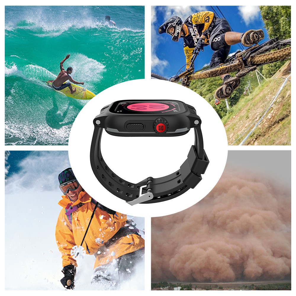 ShellBox ShellBox Armband Apple Watch 42 mm Vattentätt Skal Svart
