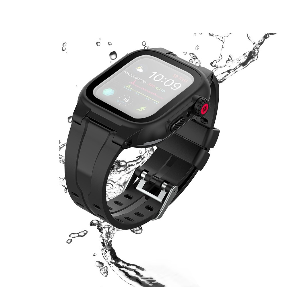 ShellBox ShellBox Armband Apple Watch 44 mm Vattentätt Skal Svart