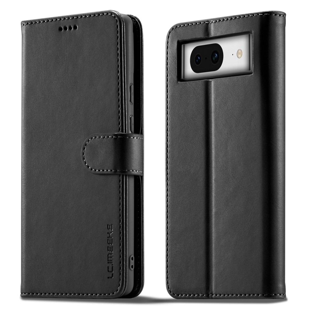 LC.IMEEKE LC.IMEEKE Google Pixel 8A Läder Fodral Svart