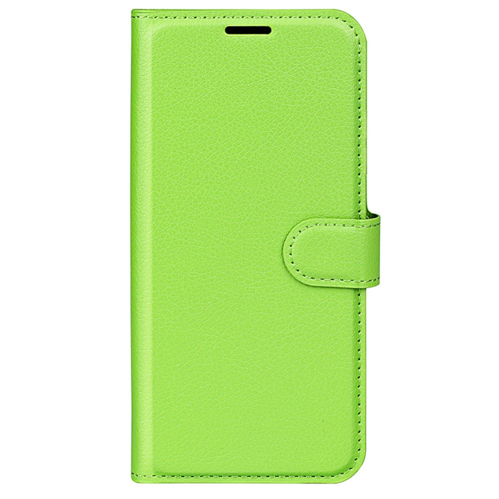  Google Pixel 8A Litchi Läder Fodral Grön