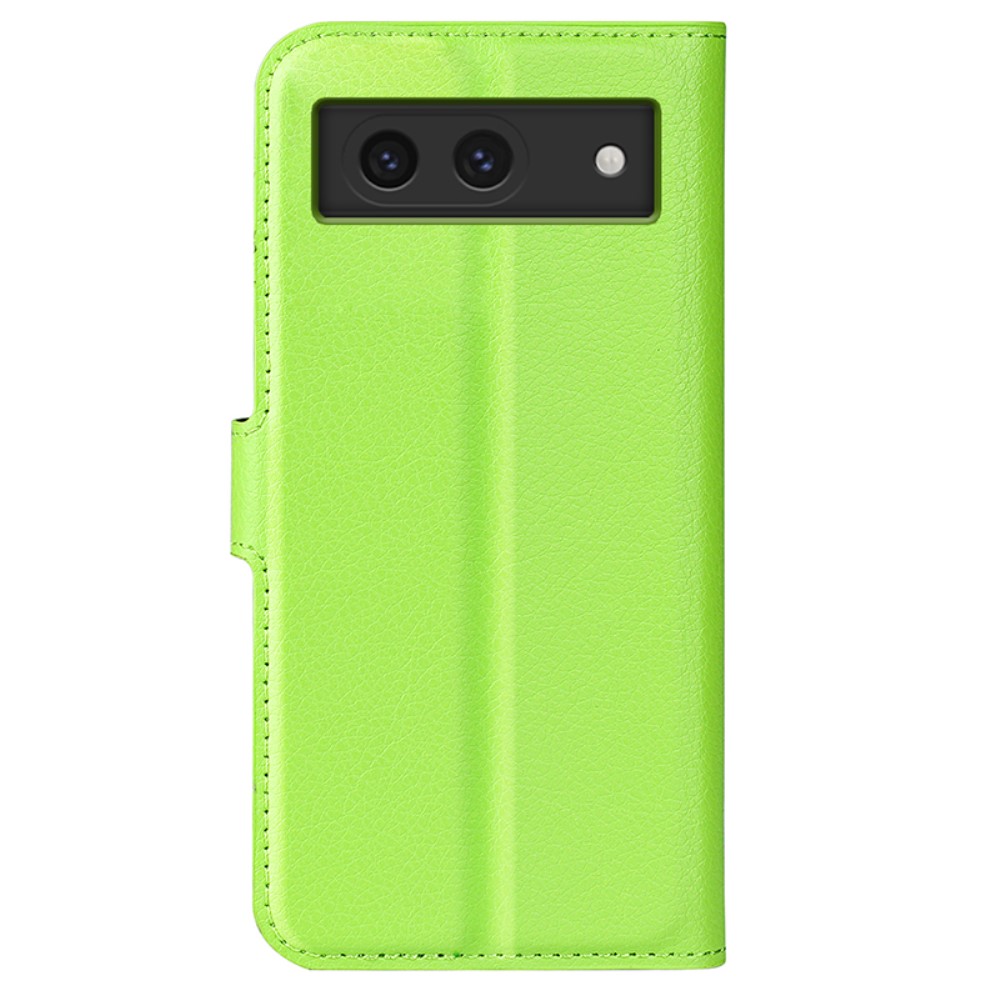  Google Pixel 8A Litchi Läder Fodral Grön