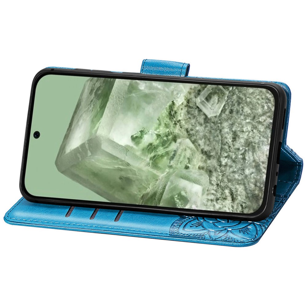  Google Pixel 8A Fodral Butterfly Blå