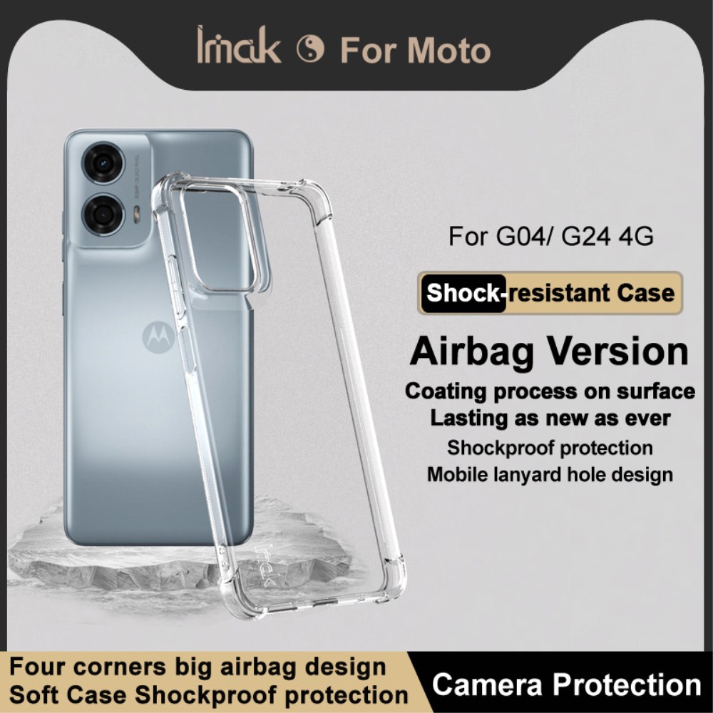 IMAK IMAK Motorola Moto G04 4G/G24 4G TPU Skal Transparent