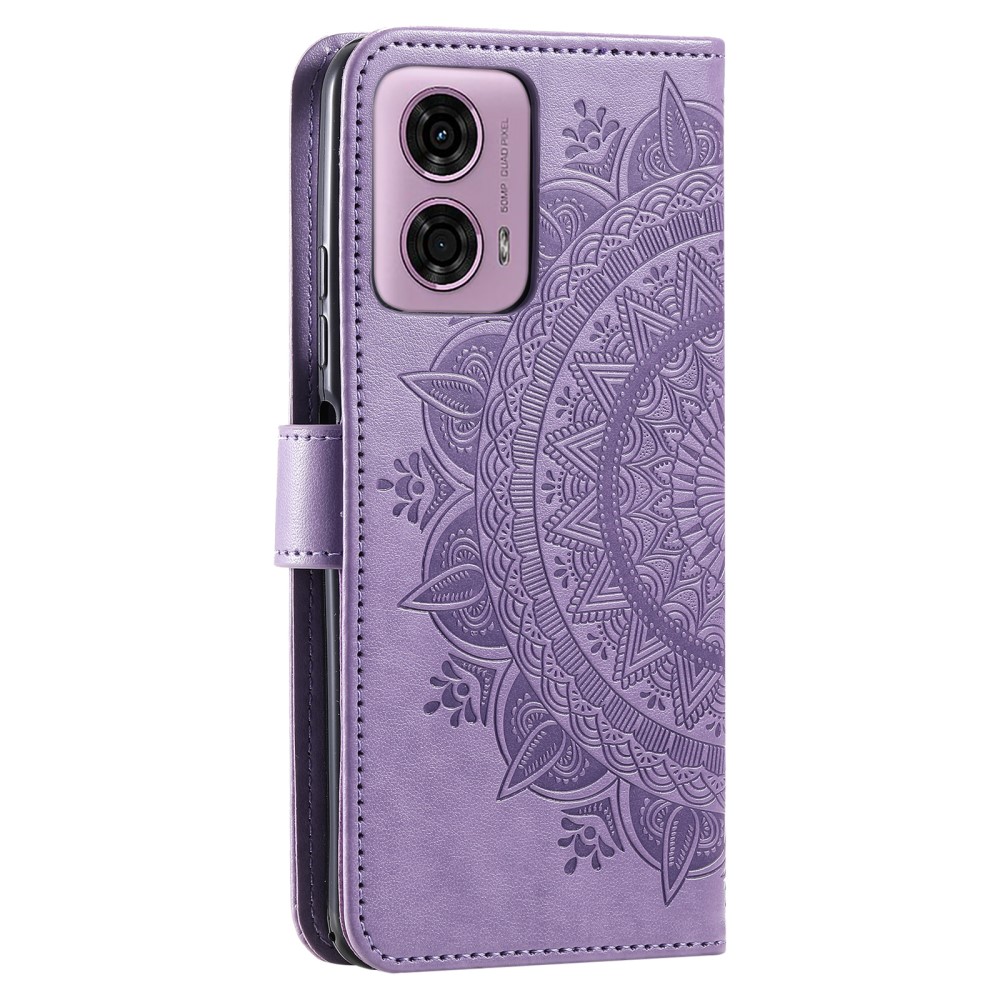  Motorola Moto G04 4G/G24 4G Fodral Mandala Lila