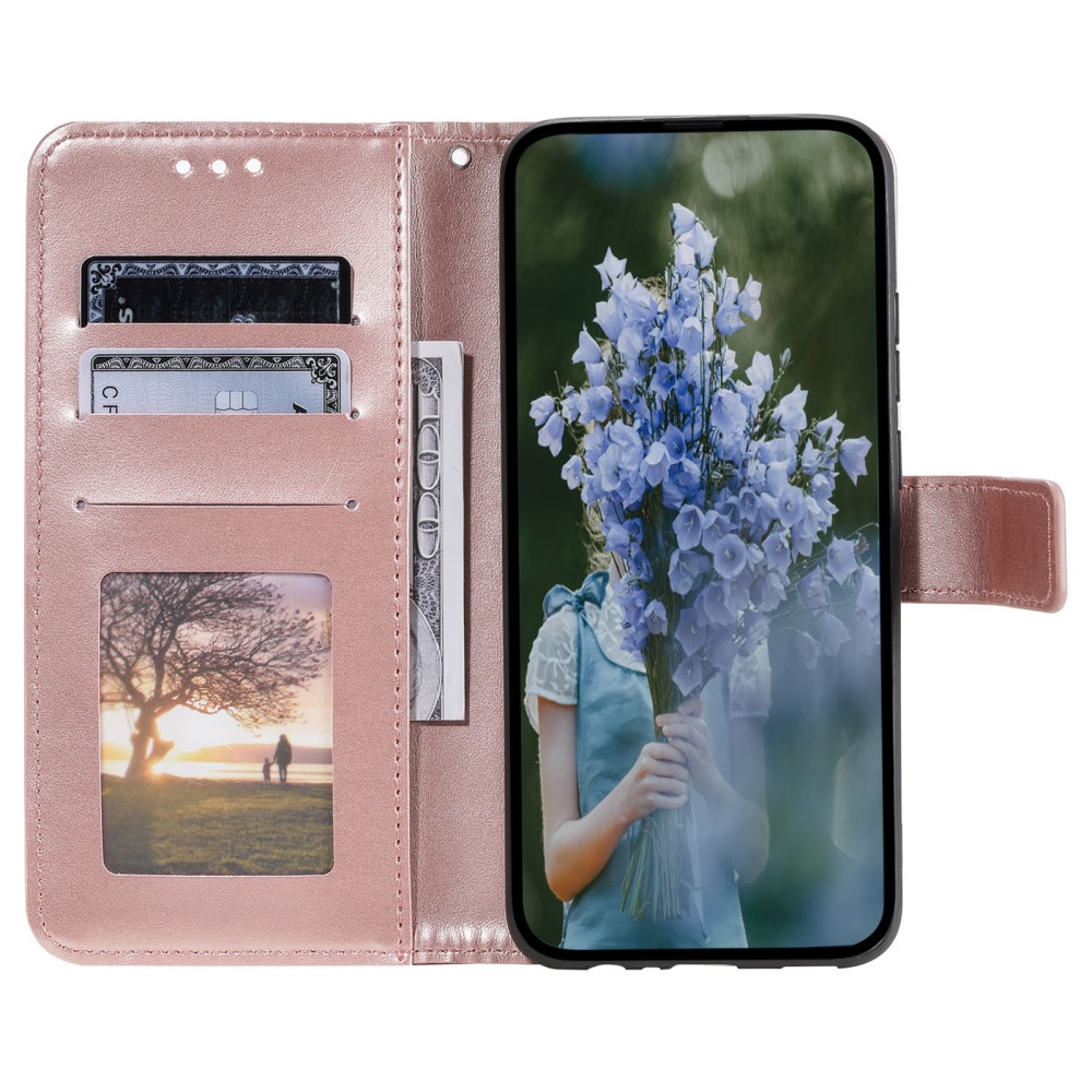  Sony Xperia 10 VI Mandala Läder Fodral Roséguld