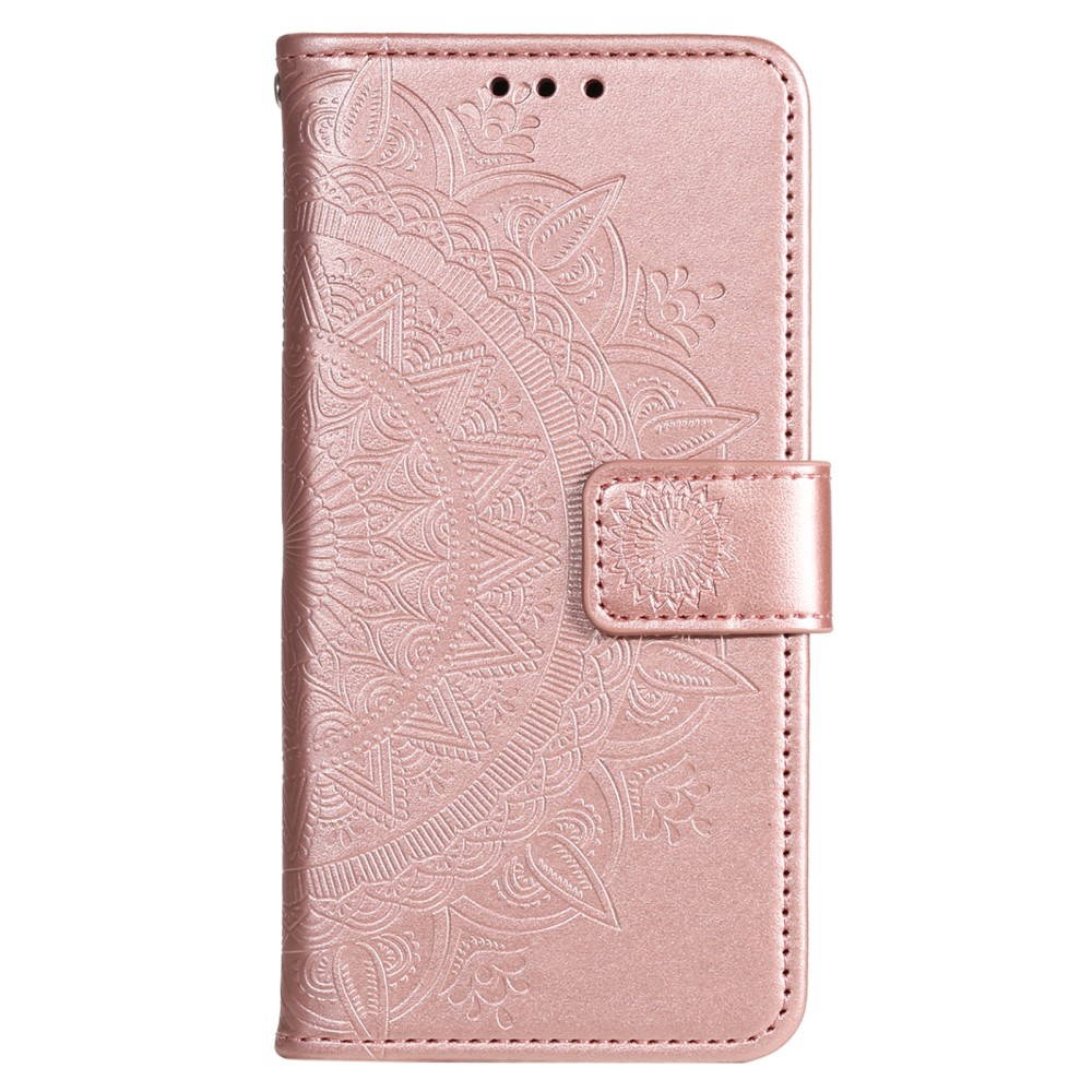  Sony Xperia 10 VI Mandala Läder Fodral Roséguld