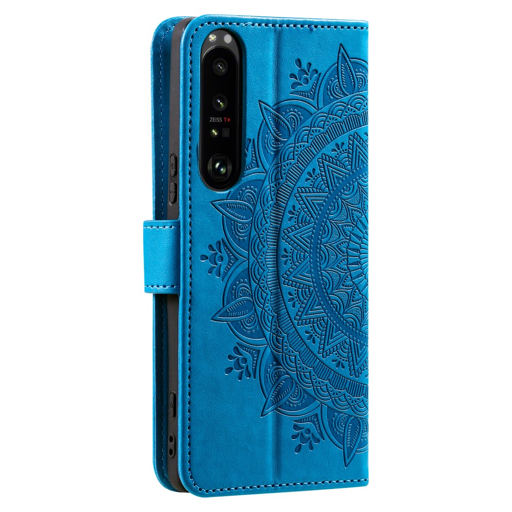  Sony Xperia 1 VI Mandala Läder Fodral Blå