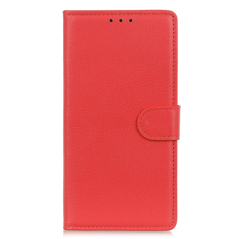  Motorola Moto G04 4G/G24 4G Litchi Läder Fodral Röd