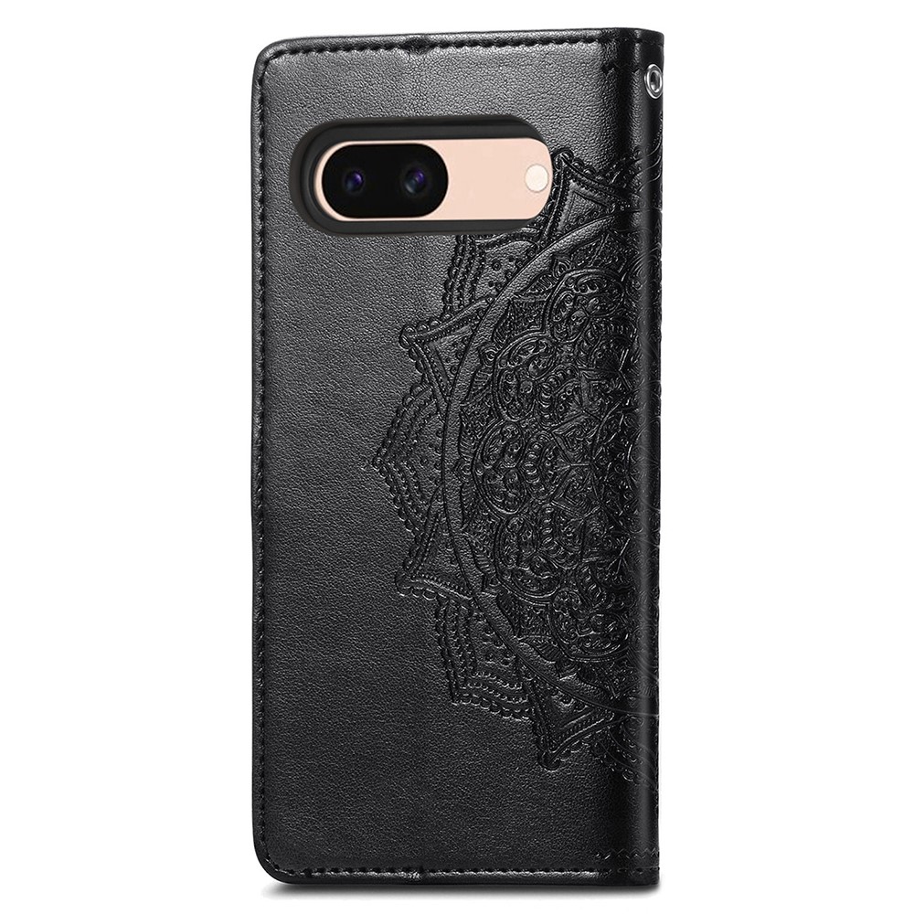  Google Pixel 8A Mandal Läder Fodral Svart