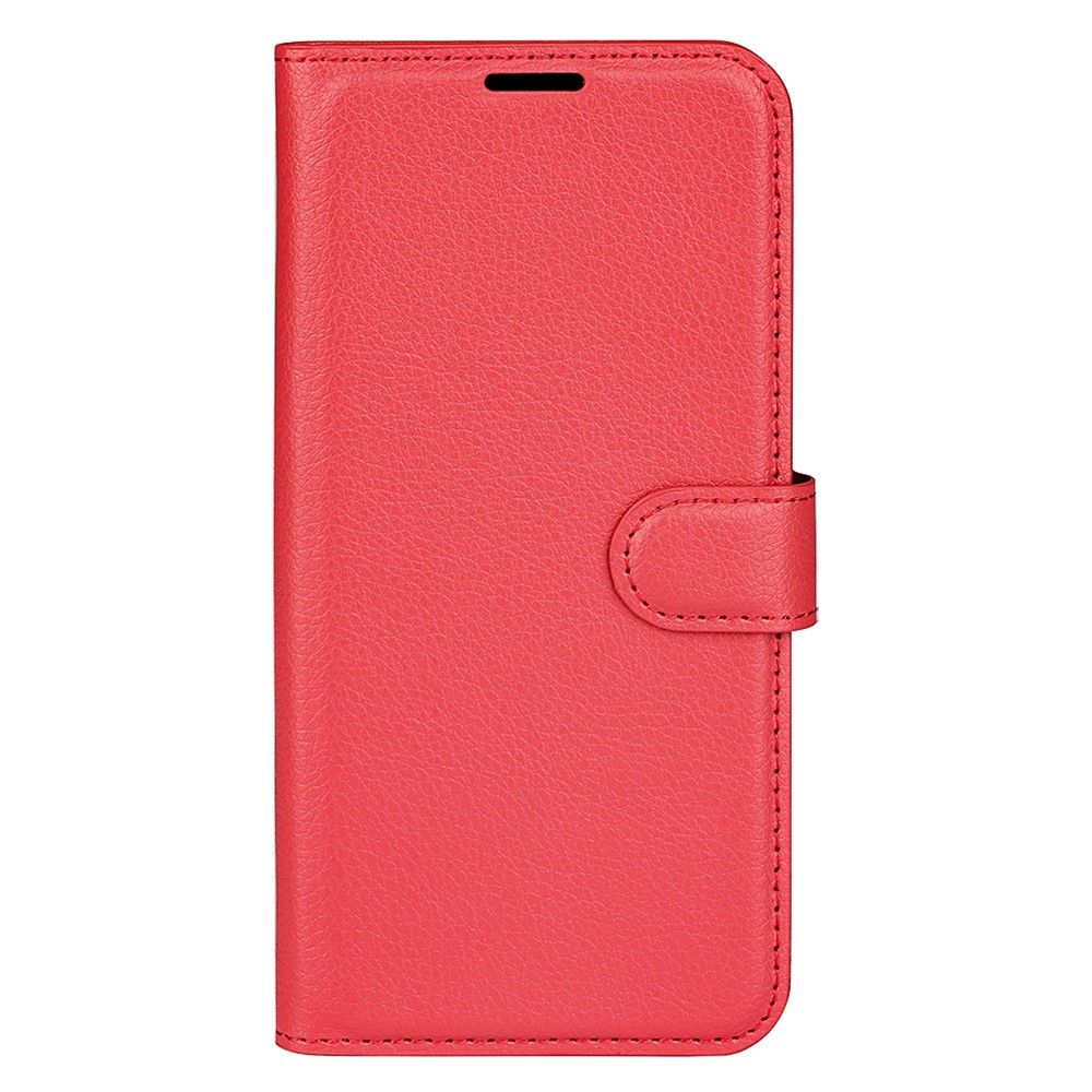  Motorola Moto G04 4G/G24 4G Fodral Litchi Läder Röd