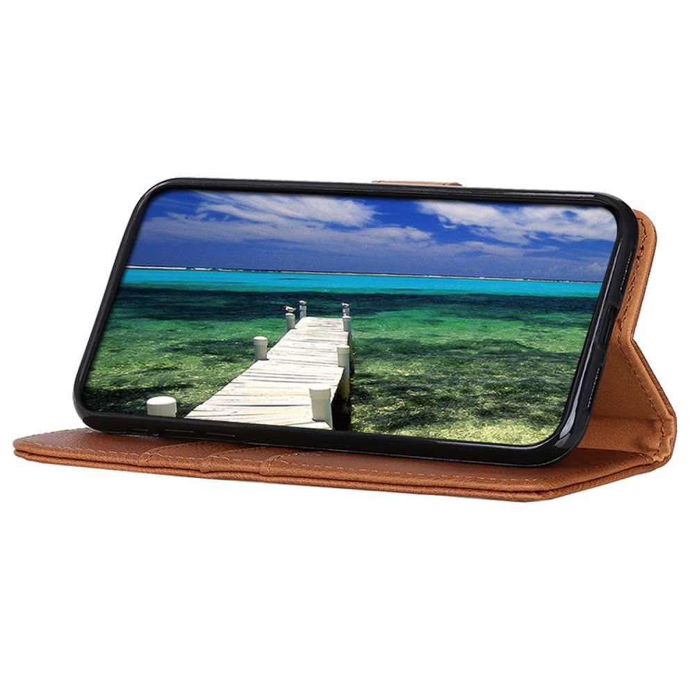 KHAZNEH KHAZNEH Motorola Moto G04 4G/G24 4G Läder Fodral Brun