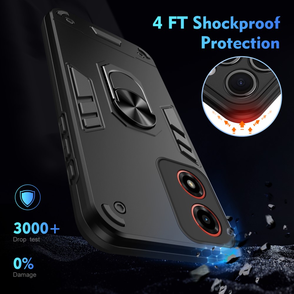  Motorola Moto G04 4G/G24 4G Hybrid Ring Skal Svart