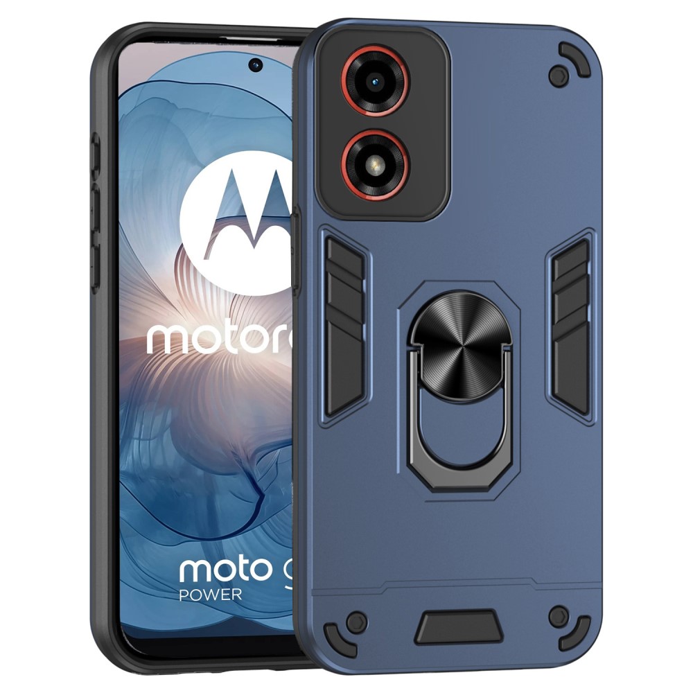  Motorola Moto G04 4G/G24 4G Hybrid Ring Skal Blå