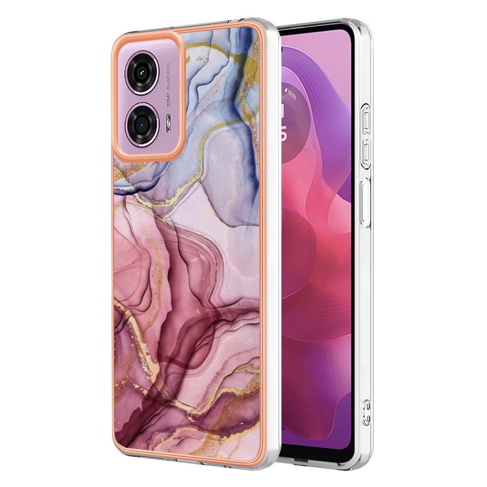  Motorola Moto G04 4G/G24 4G Marmor Skal Roséguld