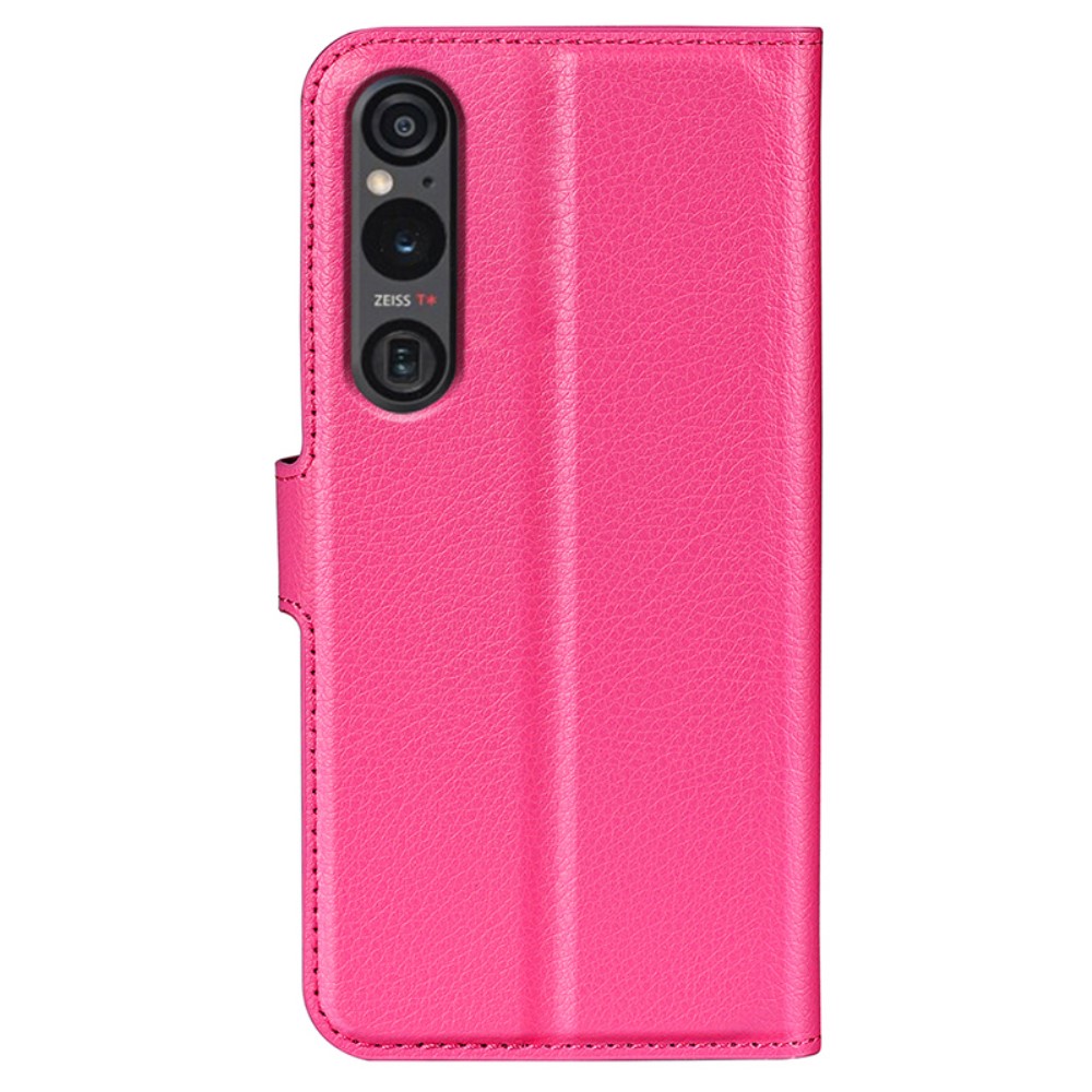  Sony Xperia 1 VI Fodral Litchi Läder Rosa