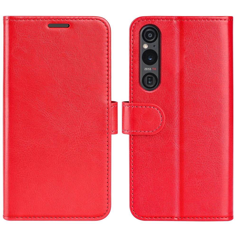  Sony Xperia 1 VI Fodral Crazy Horse Läder Röd