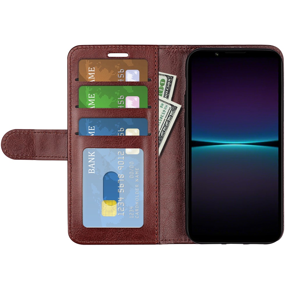  Sony Xperia 1 VI Fodral Crazy Horse Läder Brun