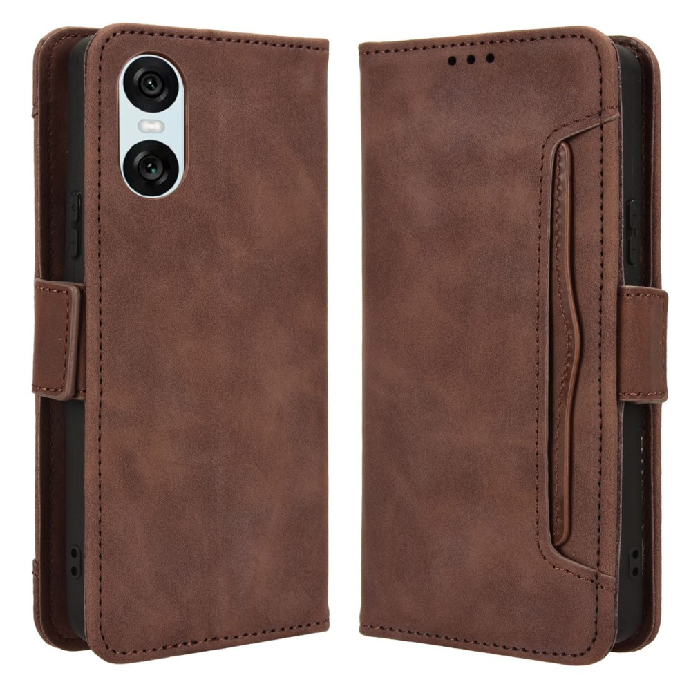  Sony Xperia 10 VI Fodral Med Avtagbart Kortfodral Brun