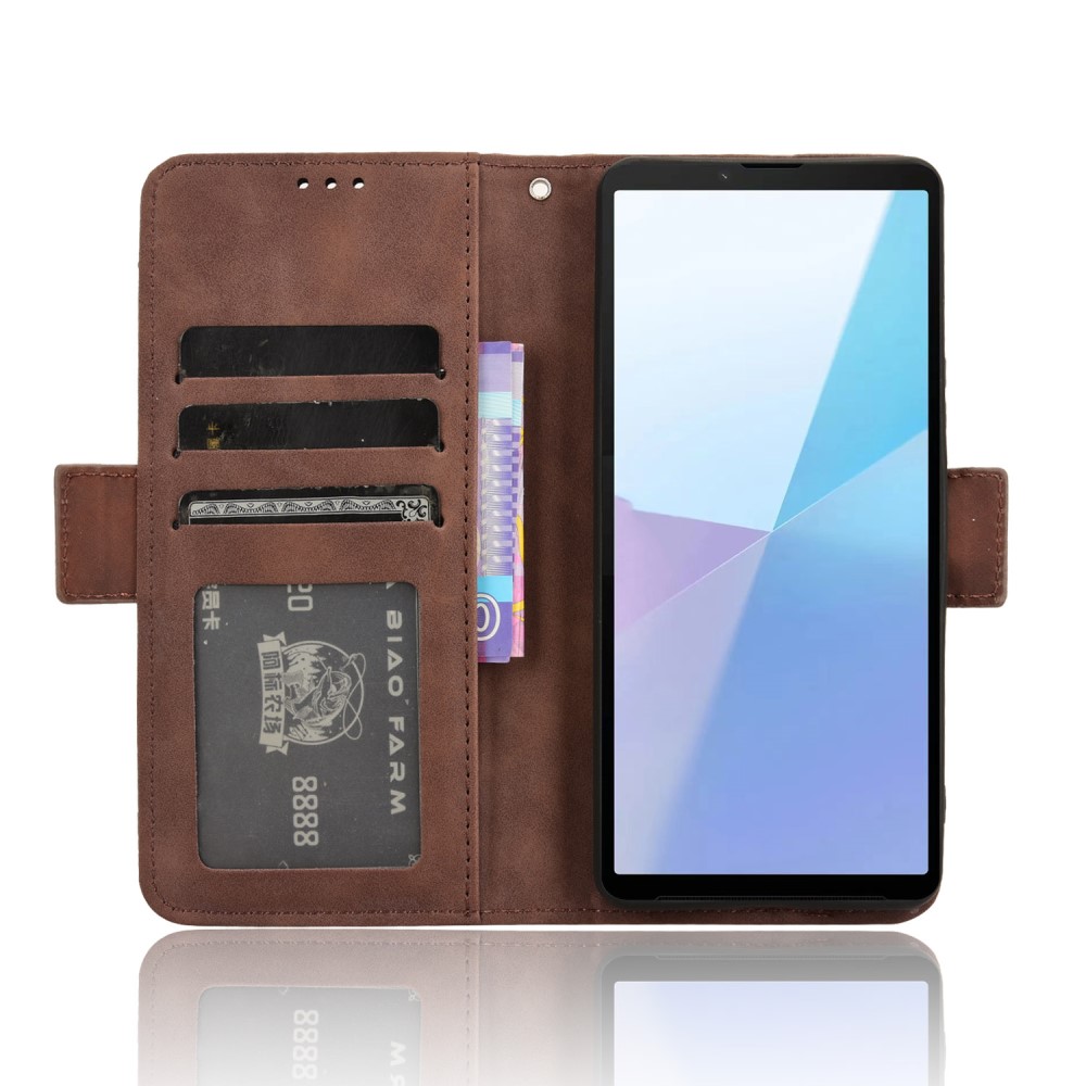  Sony Xperia 10 VI Fodral Med Avtagbart Kortfodral Brun