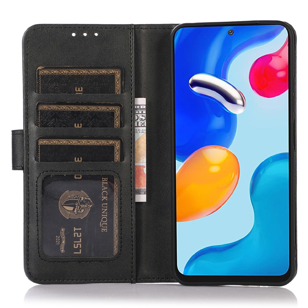  Sony Xperia 10 VI Läder Fodral Läder Solid Svart