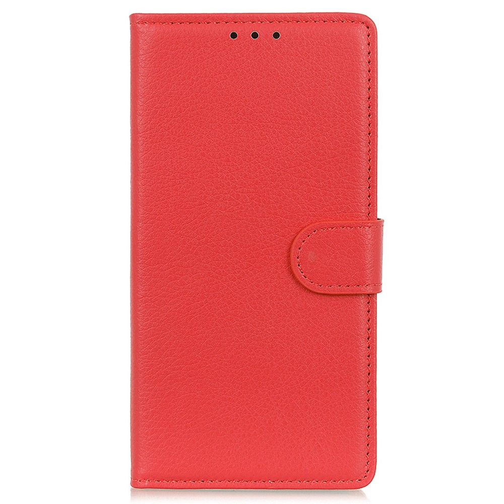  Sony Xperia 1 VI Litchi Läder Fodral Röd