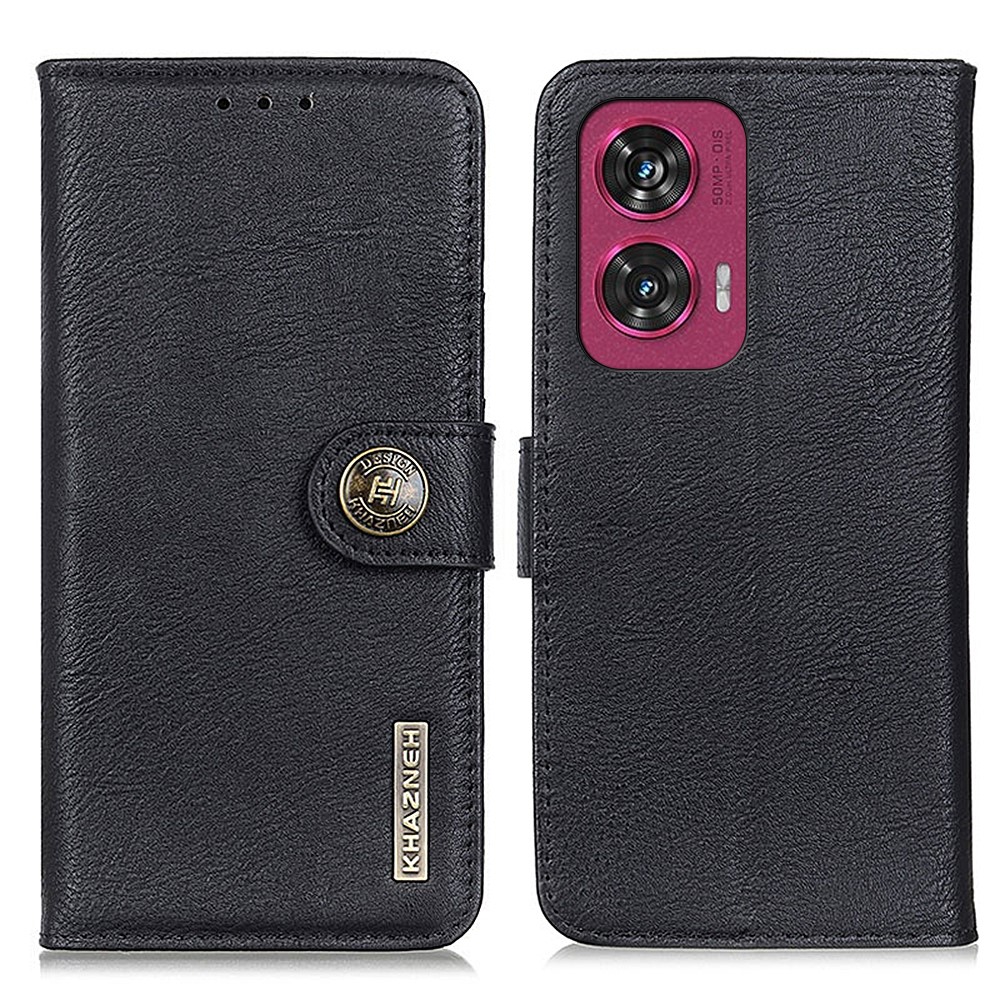 KHAZNEH KHAZNEH Motorola Edge 50 Fusion 5G Läder Fodral Svart