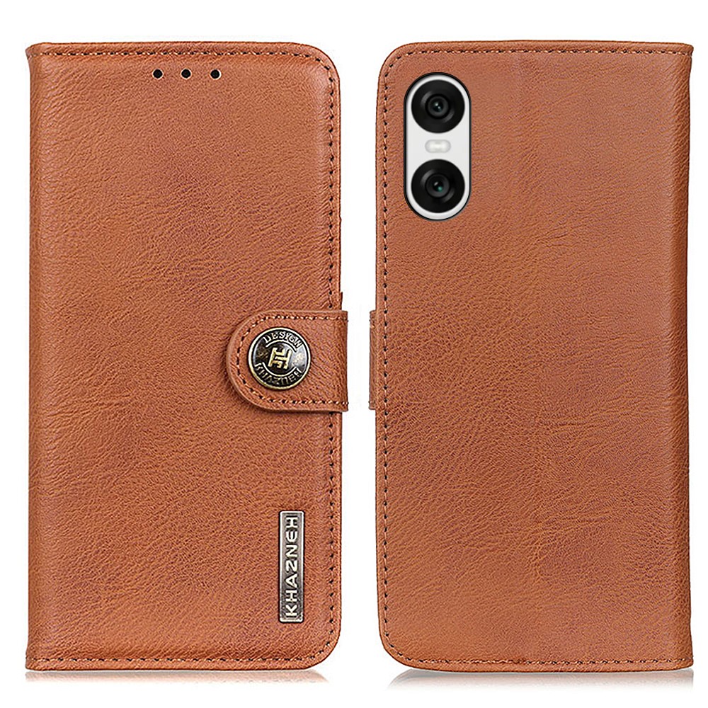 KHAZNEH KHAZNEH Sony Xperia 10 VI Läder Fodral Brun