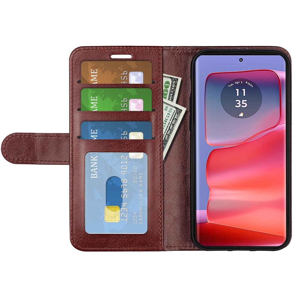  Motorola Edge 50 Pro 5G Crazy Horse Fodral Brun