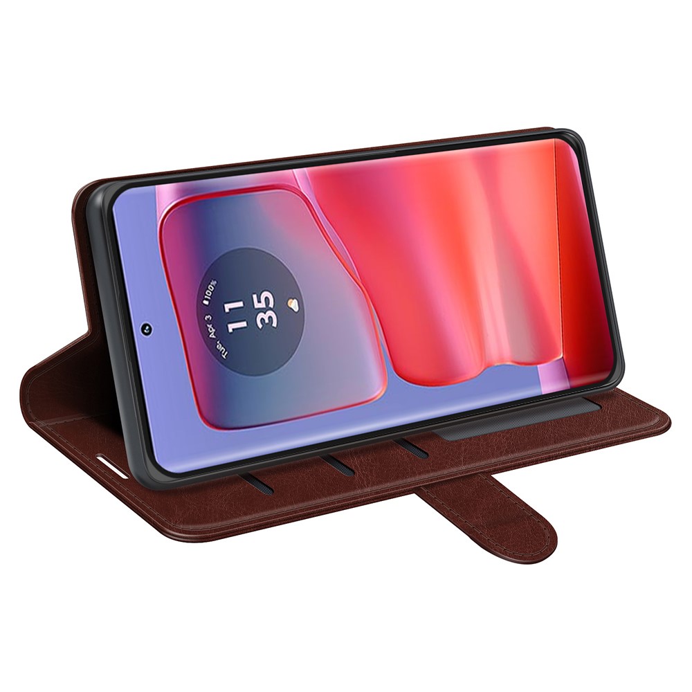 Motorola Edge 50 Pro 5G Crazy Horse Fodral Brun