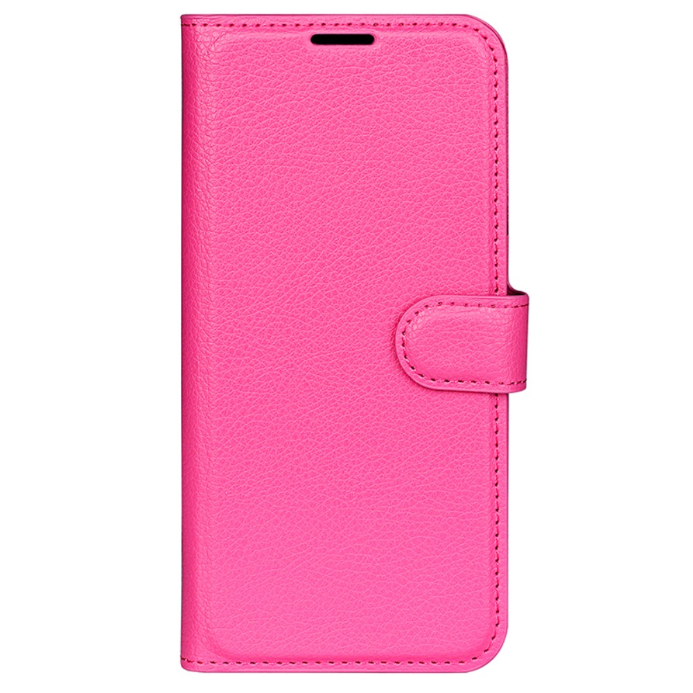  Motorola Edge 50 Pro 5G Litchi Läder Fodral Rosa