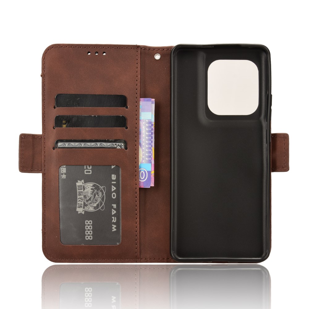  Motorola Edge 50 Ultra 5G Fodral Med Avtagbart Kortfodral Brun