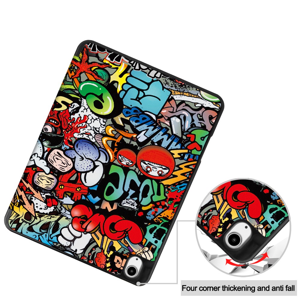  iPad Air 13 2026-2024 Tri-Fold Fodral Med Pennhållare Grafitti