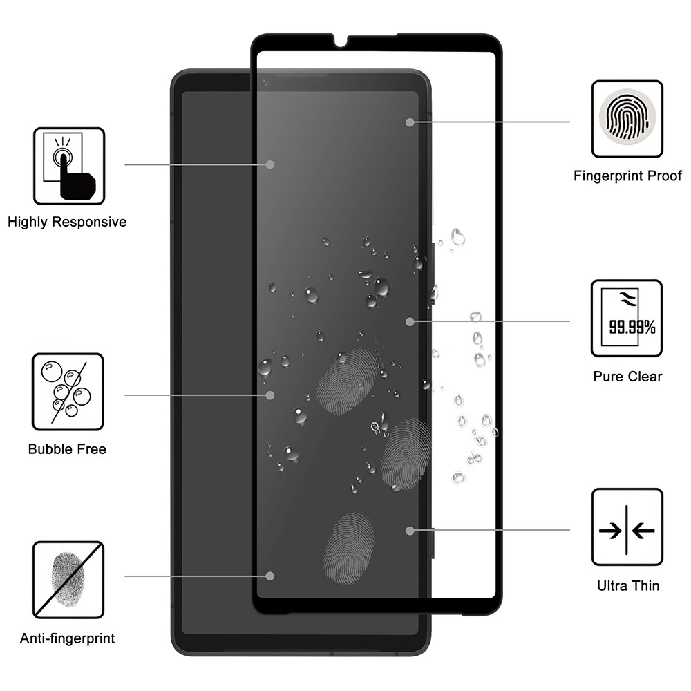  Sony Xperia 10 VI Heltäckande Skärmskydd Transparent