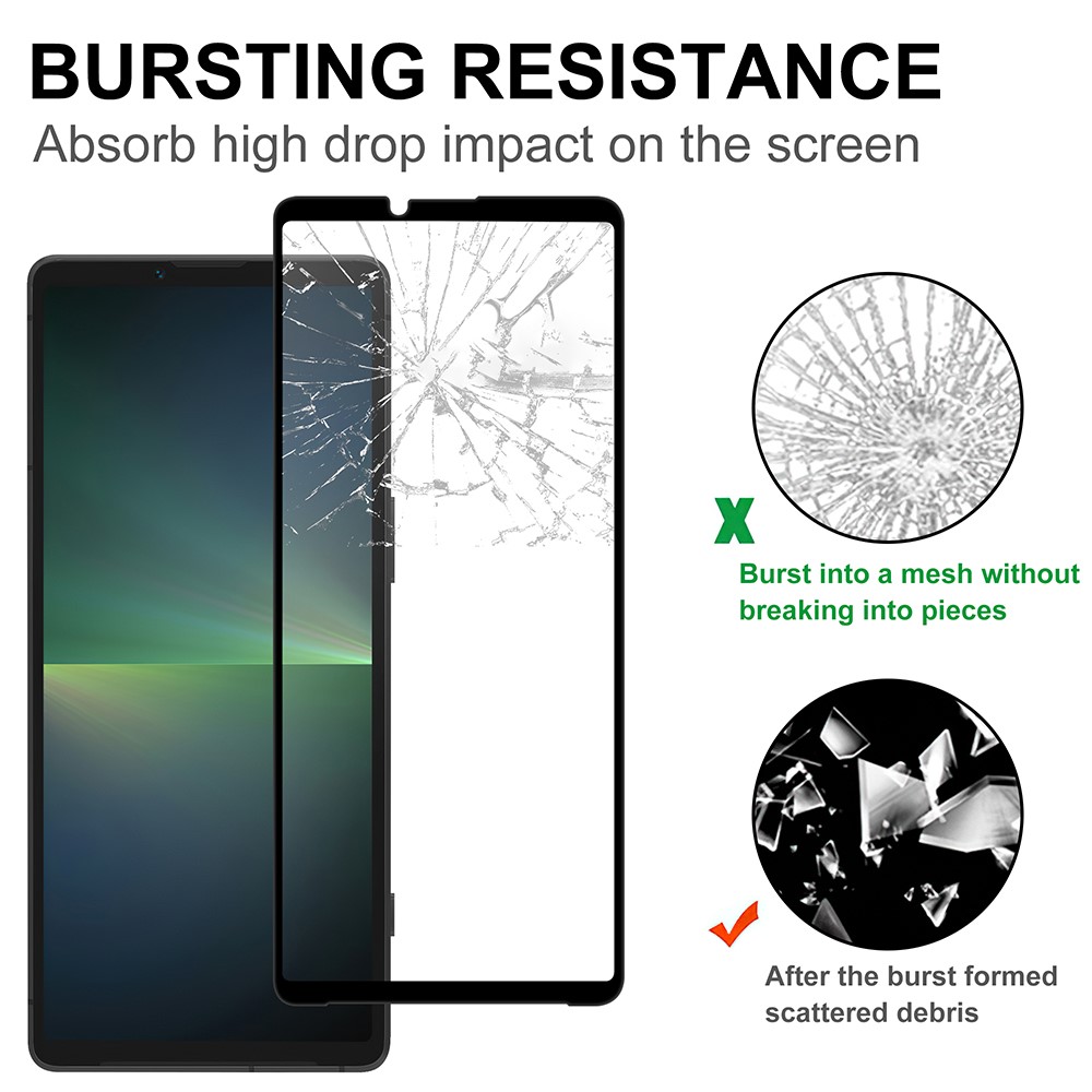  Sony Xperia 10 VI Heltäckande Skärmskydd Transparent