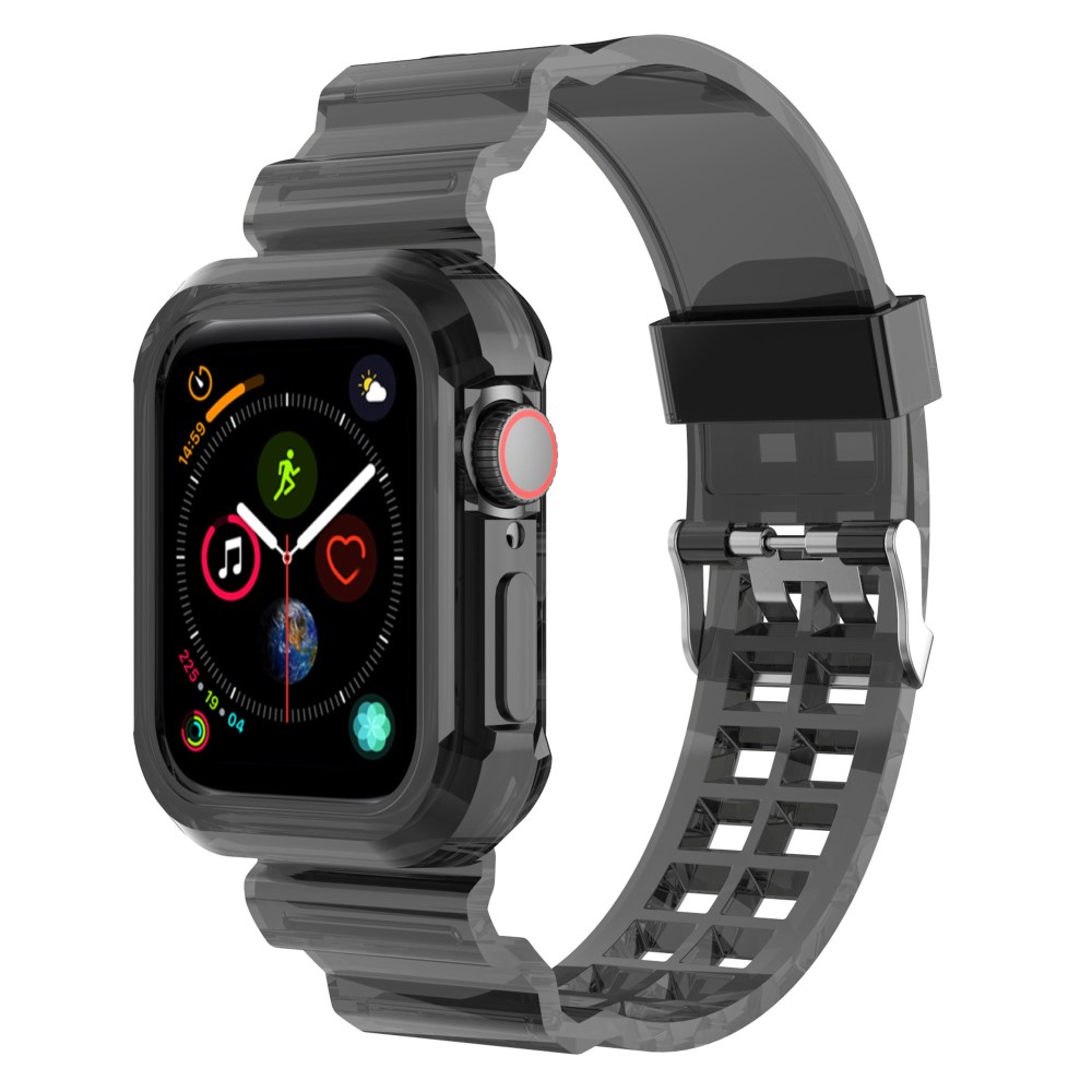  Apple Watch 38/40/41/42 mm Kristall Skal/Armband Tonad Svart
