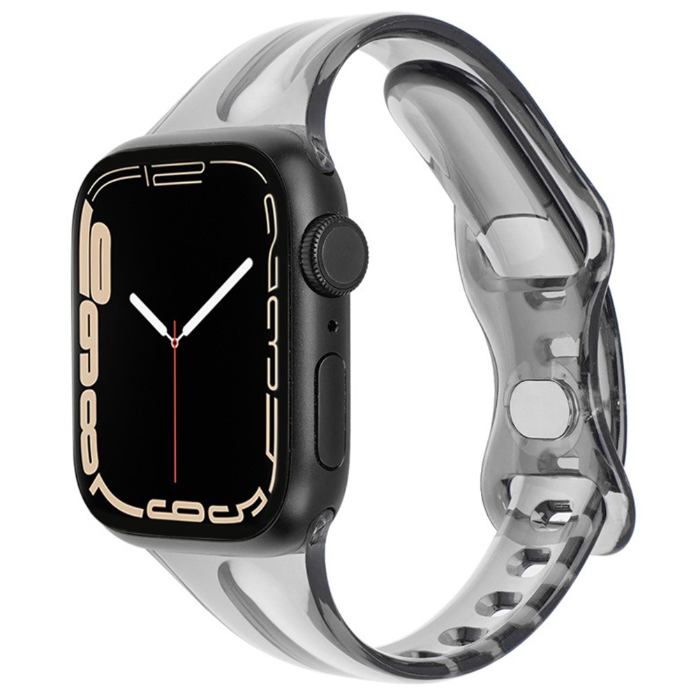  Apple Watch 38/40/41/42 mm CrystalFlex TPU Armband Svart
