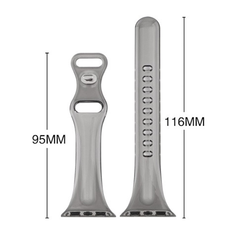  Apple Watch 38/40/41/42 mm CrystalFlex TPU Armband Grön