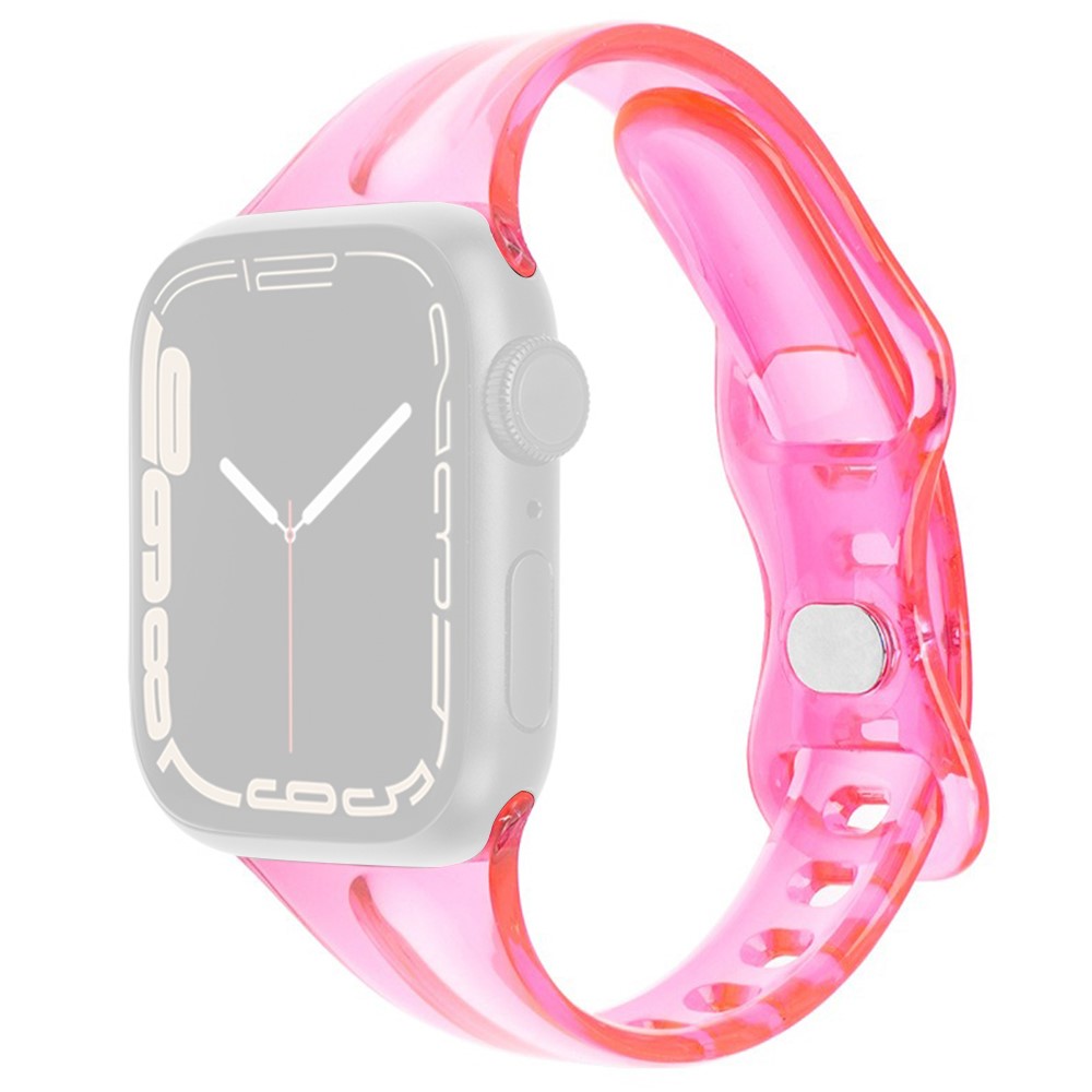  Apple Watch 42/44/45/46/49 mm CrystalFlex TPU Armband Rosa