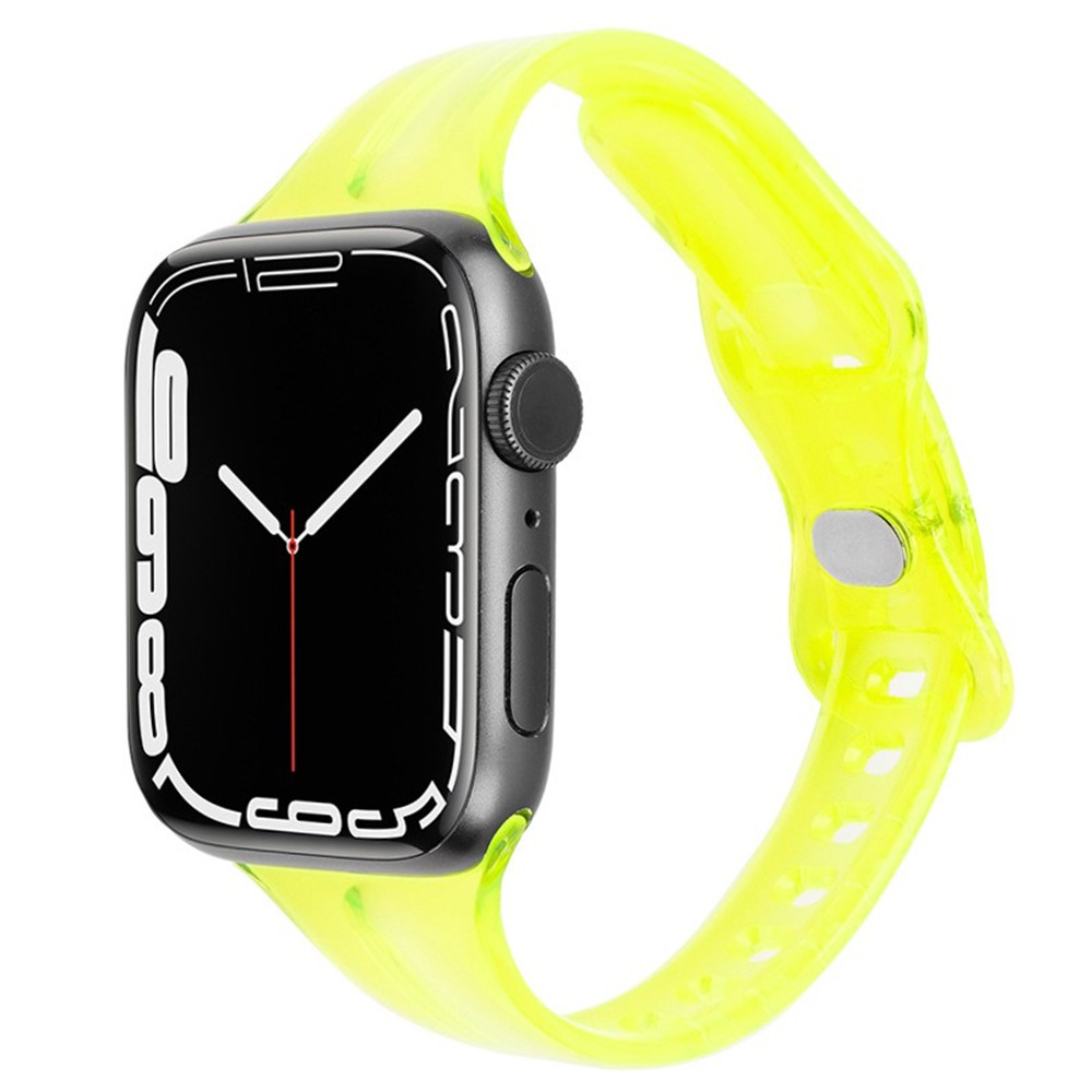  Apple Watch 42/44/45/46/49 mm CrystalFlex TPU Armband Gul