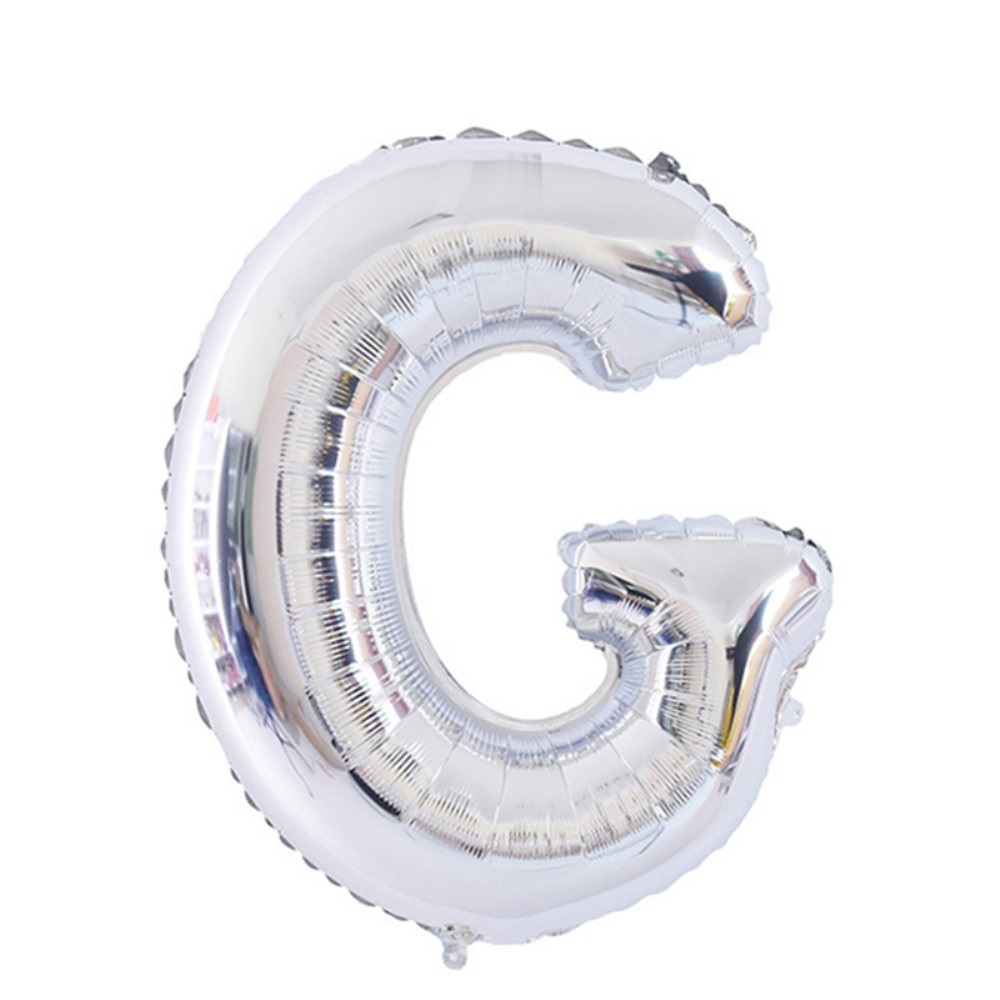  Bokstavsballong G 70 cm Silver