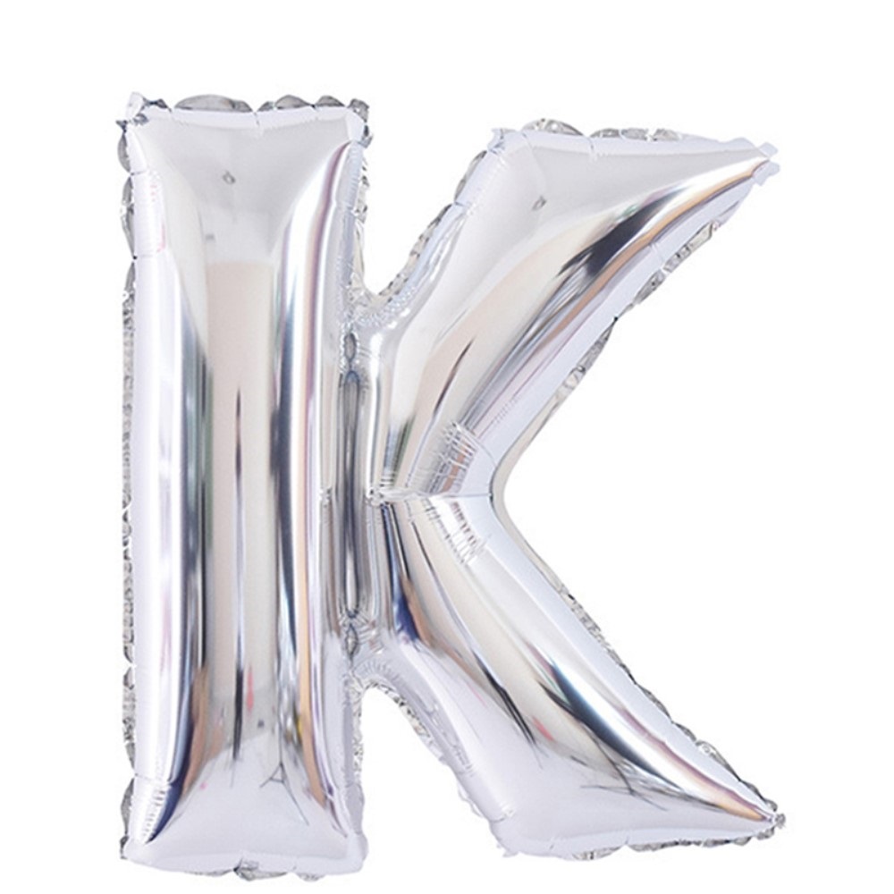  Bokstavsballong K 70 cm Silver