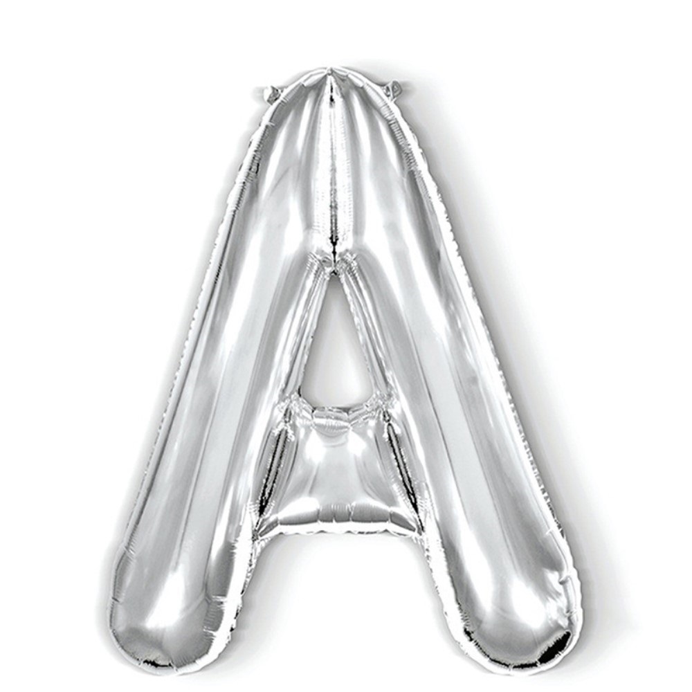  Bokstavsballong A 40 cm Silver