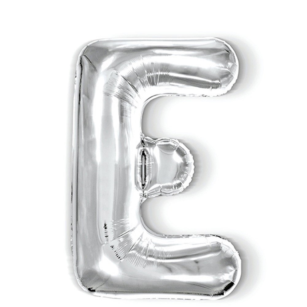  Bokstavsballong E 40 cm Silver