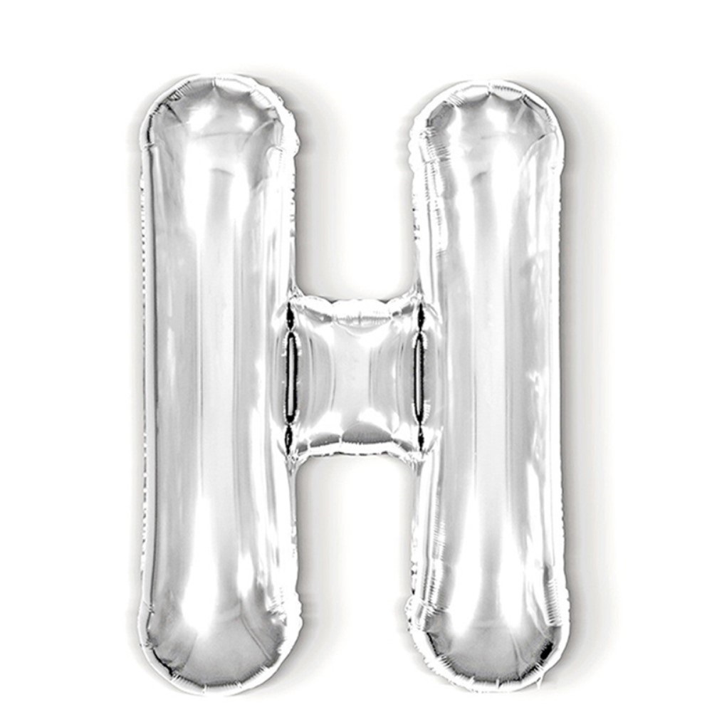  Bokstavsballong H 40 cm Silver